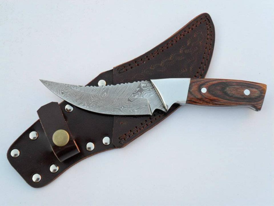 hunting knife damascus 6